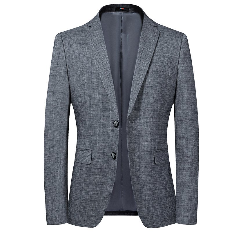 Blazer Heren Sportjas Geruit Slank Casual Twee Knoppen