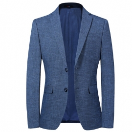 Blazer Heren Sportjas Slank Casual Twee Knoppen