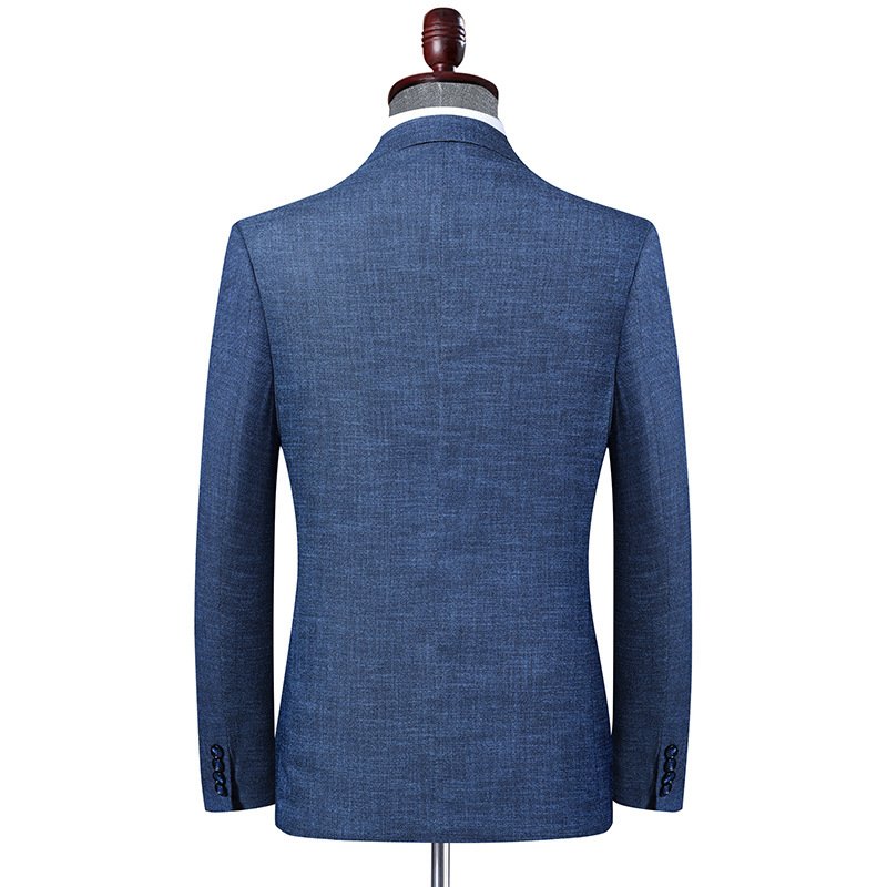 Blazer Heren Sportjas Slank Casual Twee Knoppen - Blauw