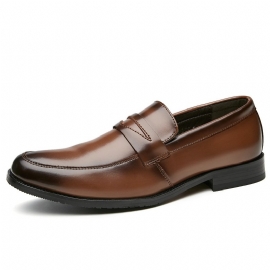 Formele Herenschoenen Loafer Mocassin Rundleer Ronde Neus Instapper