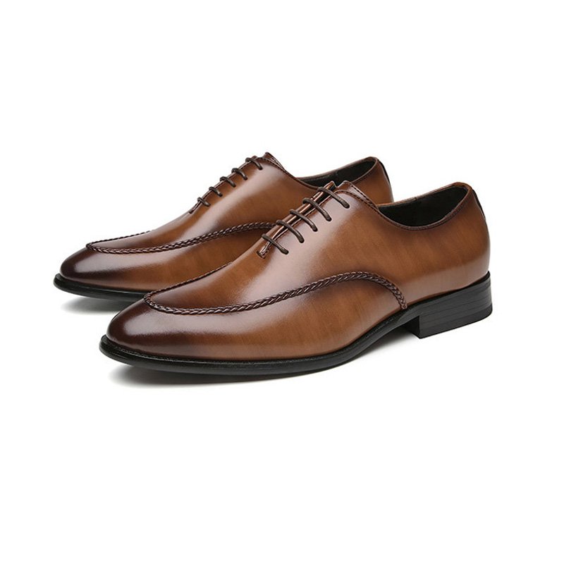 Formele Herenschoenen Oxford Business Modern Retro Gebeitelde Neus