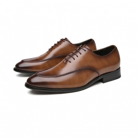 Formele Herenschoenen Oxford Business Modern Retro Gebeitelde Neus