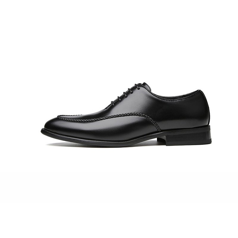 Formele Herenschoenen Oxford Business Modern Retro Gebeitelde Neus - Zwart