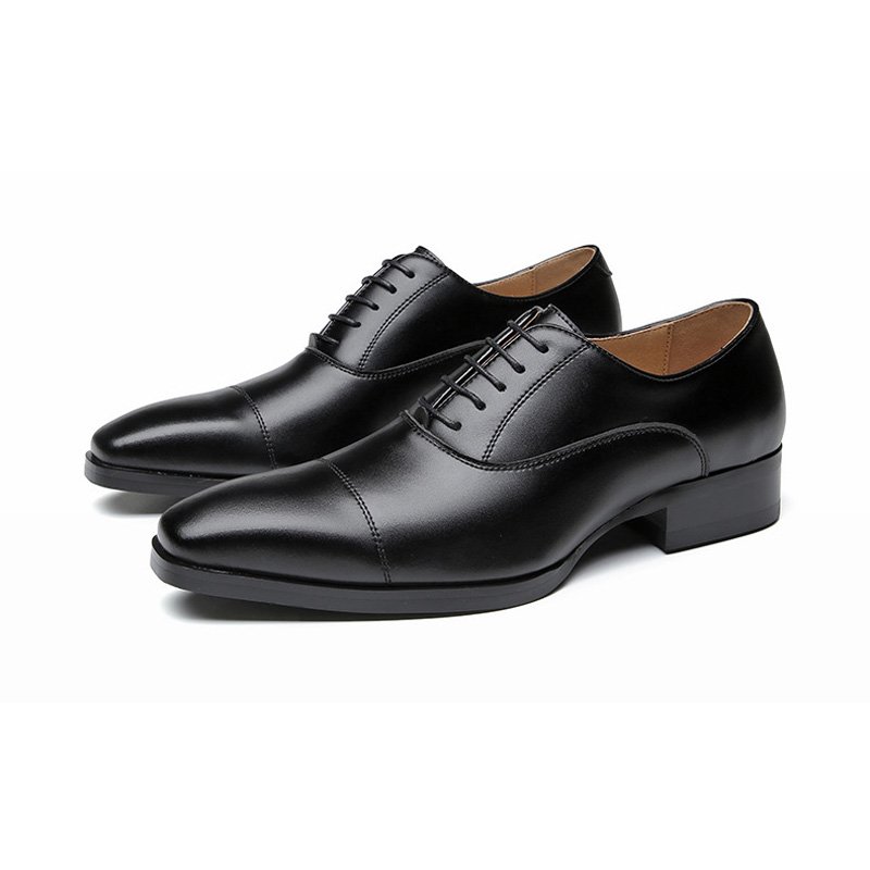 Formele Herenschoenen Oxford Cap Toe-leer - Zwart