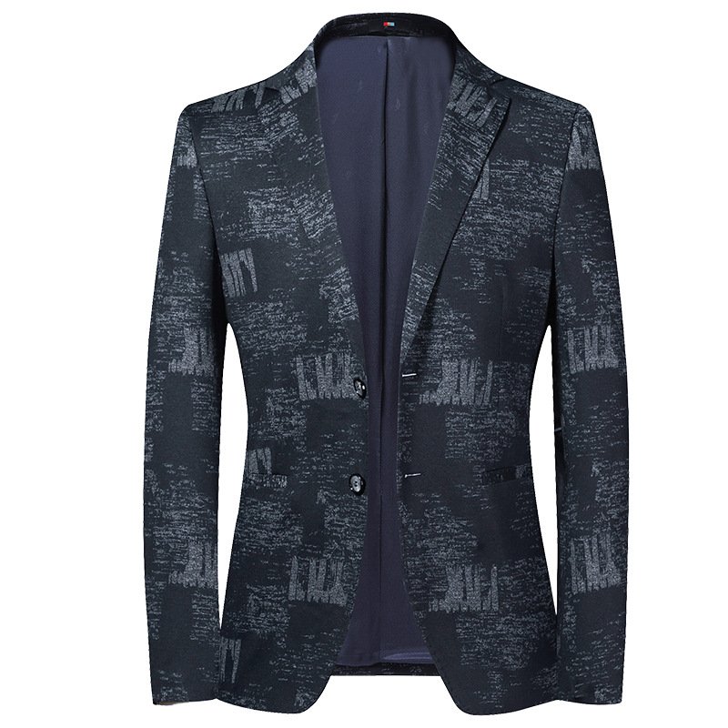 Herenblazer Sportjas Kleurblok Slank Casual Twee Knoppen