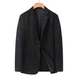 Herenblazer Sportjas Mode Plaid Bloemenpatroon Losse Twee Knoppen Groot Formaat