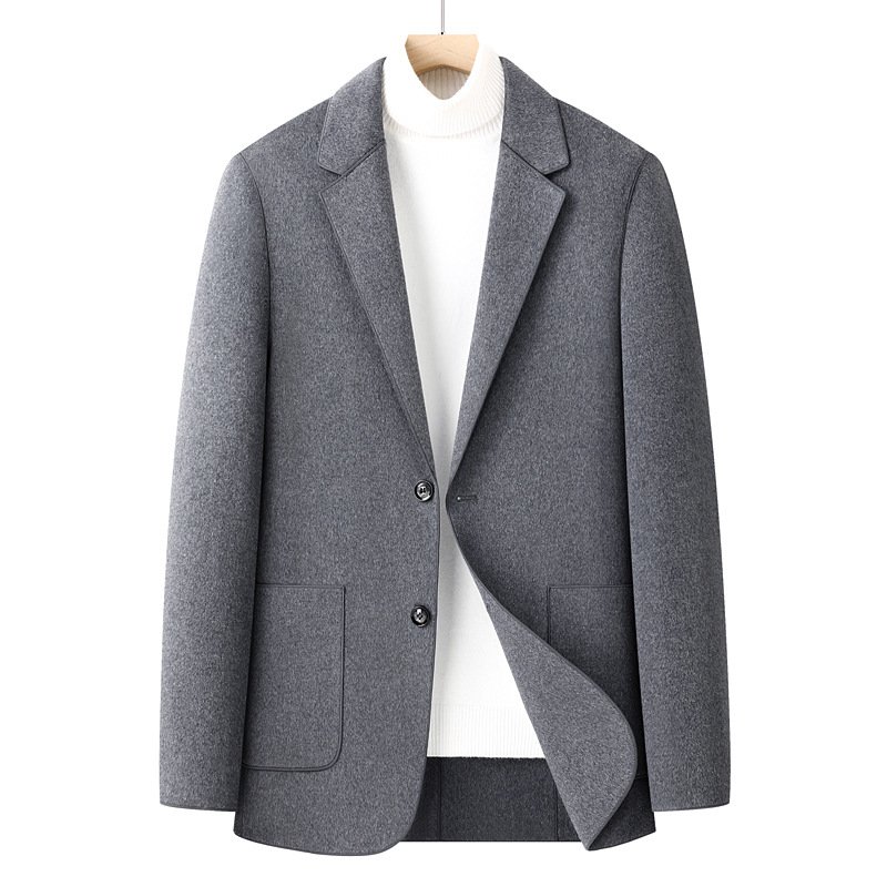 Herenblazer Sportjas Wol Casual Twee Knoppen