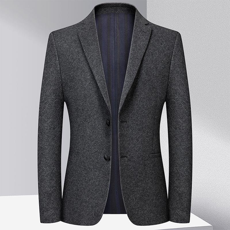 Herenblazer Sportjas Wol Zakelijk Modern Slank Twee Knoppen