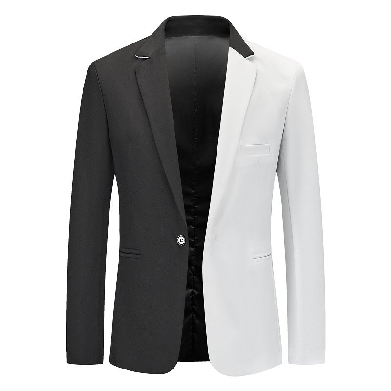 Herenblazer Sportjas Zakelijk Modern Elegant Kleurblok Casual Eén Knop