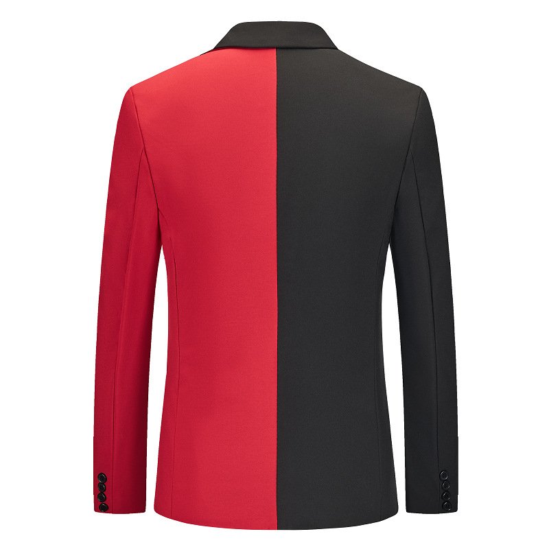 Herenblazer Sportjas Zakelijk Modern Elegant Kleurblok Casual Eén Knop - Rood