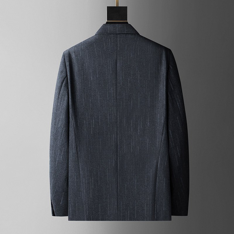 Herenblazer Sportjas Zakelijk Modern Los Streep Mode Twee Knoppen Groot Formaat - Blauw