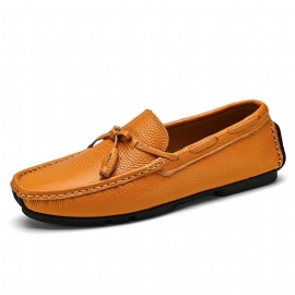 Herenloafers Mocassin Kwastje Rundleer